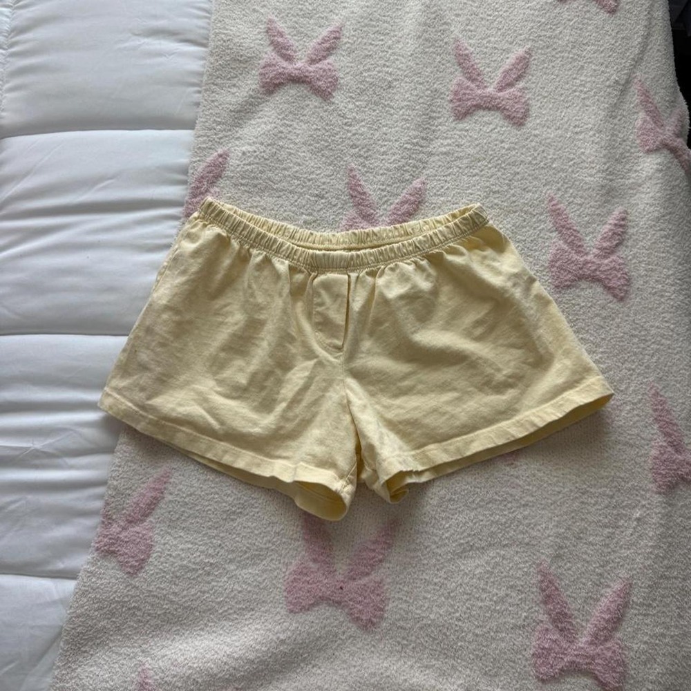 Brandy Melville Butter Yellow Low Rise Comfy Shorts XS S